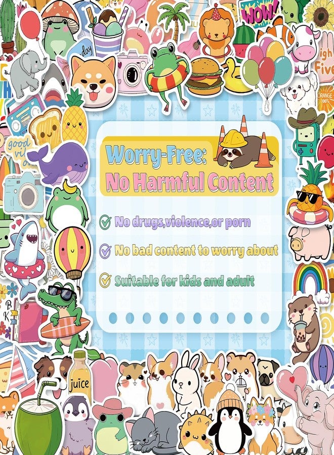 JIXZEN 300 PCS Water Bottle Stickers for Kids,Cute Waterproof Vinyl Laptop Stickers Pack for School Supplies Classroom Teacher Prizes, Fun Gift Sticker Pack for Girls Teens Students - Image 5